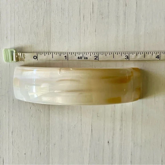 Vintage French pearl off white crème made with in France hair clip barrette - Picture 9 of 9